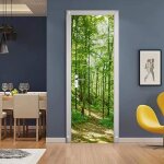 Sticker porte trompe loeil effet 3d int�rieur pvc sticker mur d�coratif mur salon cuisine chambre salle ...
