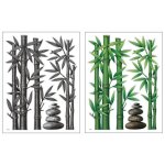 Sticker � relief bambou 38x50 - atmosphera createur dinterieur - vert
