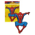 Sticker - spiderman - 33 cm x 23 cm - dcoration murale - noir - enfant - mixte