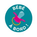 Stickers pour voiture - b�b� � bord t�tine - electrostatique - 15 cm