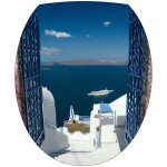 Stickers wc stickers abattant de wc balcon vue sur la mer