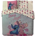 Stitch et angel - disney - parure de lit 2 personnes - housse de couette 240x220 cm + 2 taies - 65x65 ...