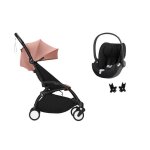 Stokke - poussette duo yoyo3 ginger cadre noir + cloud t sepia black