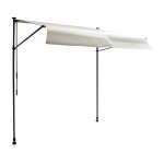 Store banne pour balcon chene 2 × 12m - toile beige et structure grise Store banne pour balcon chene 2 × 12m - toile beige et structure grise