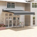 Store banne � bras articul�s led solaire inclinable maisentiel