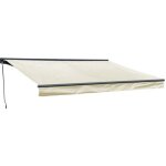 Store banne saule 395  3m avec semi - coffre - toile beige et structure grise