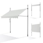 Store banne manuel canopée rétractable avec manivelle 25x12m beige Store banne manuel canopée rétractable avec manivelle 25x12m beige