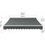 Store banne manuel r�tractable mvpower - protection solaire anti - uv et �tanche - gris