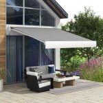 Store banne motoris� store banne �lectrique angle r�glable 14� - 30� avec t�l�commande manivelle 3 x ...
