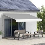 Store banne motoris� store banne �lectrique angle r�glable 14� - 30� avec t�l�commande manivelle 4 x ...