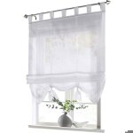Store bateau 1 pi�ce avec passants rideaux cuisine transparent store � passants rideaux voile moderne ...