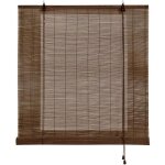 Store enrouleur en bambou naturel store en bois pour lintrieur i marron 150x175