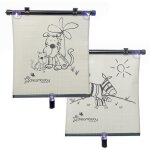 Store enrouleur de fentre de voiture - dreambaby - double face zebra & tigre print - rglable 2pcs