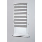 Store enrouleur jour nuit  chanette gris clair 42x170 cm
