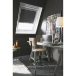 Store enrouleur occultant de toit gris anthracite velux s06 - l. 114 x h. 118 cm - madeco Store enrouleur occultant de toit gris anthracite velux s06 - l. 114 x h. 118 cm - madeco
