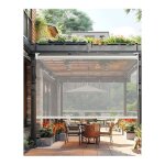 Store enrouleur transparent - 80x120 cm - pvc 05 mm - imperm�able anti - uv - m�canisme manuel blanc