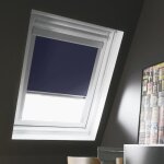 Store de fentre de toit occultant bleu velux s06 - l. 114 x h. 118 cm - madeco