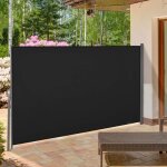 Store lat�ral brise - vue paravent r�tractable 3 x 16 m m�tal polyester imperm�able anti - uv haute densit� ...
