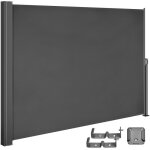 Store latéral rétractable 180x300cm brise - vue anthracite auvent avec toile en polyester paravent extérieur ... Store latéral rétractable 180x300cm brise - vue anthracite auvent avec toile en polyester paravent extérieur ...