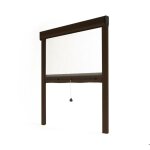 Store moustiquaire recoupable - avosdim - luxe - aluminium - l100 x h160cm - marron ral 8014