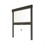 Store moustiquaire recoupable - avosdim - luxe - aluminium - gris ral 7016 - l80 x h100cm