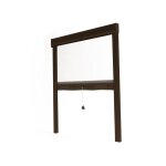 Store moustiquaire enroulable fentre luxe alu - marron ral8014 - l1500 x h2200mm