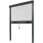 Store moustiquaire recoupable alu - avosdim - l 80 x h 130 cm - gris - unitaire