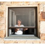 Store moustiquaire recoupable - avosdim - luxe - aluminium - marron ral 8014 - 125x220cm