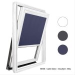 Store occultant ossature blanche compatible velux � pour dimension mk06 - bleu