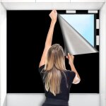 Store occultant sans percage store occultant fenetre 100% mat�riau blackout 200 x 145cm portable rideaux ...