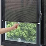 Store occultant sans per�age avec ventouses - rideaux temporaires pour chambre et voiture - noir - 45x124 ...