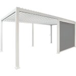 Store - chalet & jardin - pour pergola bioclimatique - 4 m - blanc Store - chalet & jardin - pour pergola bioclimatique - 4 m - blanc