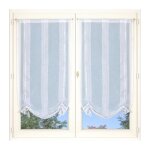 Store réglable en voilage blanc paire de 2x 60x140cm avec passe - tringle - faciles à installer atout ... Store réglable en voilage blanc paire de 2x 60x140cm avec passe - tringle - faciles à installer atout ...