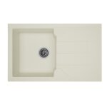 Stradour evier cuisine  encastrer 1 bac + 1 gouttoir aloa - rsine - 81 x 50 cm - blanc