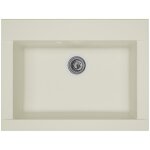 Stradour evier cuisine  encastrer 1 bac sans gouttoir hexo - rsine - 66 x 50 cm - blanc