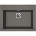Stradour evier cuisine à encastrer 1 bac sans égouttoir hexo - résine - 66 x 50 cm - gris béton Stradour evier cuisine à encastrer 1 bac sans égouttoir hexo - résine - 66 x 50 cm - gris béton