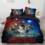 Stranger things literie housse de couette en polyester pour personnages de films uu173 140 * 200cm
