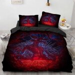 Stranger things literie housse de couette en polyester pour personnages de films uu176 140 * 200cm