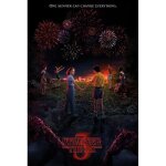 Poster - stranger things - saison 3 - multicolore - 61 cm - rectangulaire