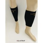 Strap maintien fixation protege tibia football rugby support manchons protection - noir