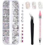 Strass art dongle pour nail art cristal mix tailles cristaux nail strass effacer pour la dcoration des ...