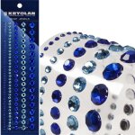 Strass autocollants bleus pour le corps et le visage - kryolan - bijoux de corps fantaisie