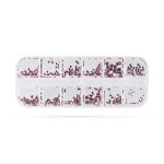 Strass nail art rose clair bo�tes de 12 formes vari�es