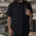 Striker ? veste de cuisine professionnelle noir homme chef & cuisinier sans manches tailles s � xxl