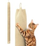Structure descalade pour chat - suteo - sac en sisal - 16x16x240 cm - beige - coussins inclus