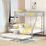 Structure de lit lit superpos� �paissi design moderne lit en m�tal avec lit gigogne �chelle sur les deux ...