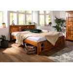 Stucture lit 160x200 - bois massif dacacia laqué (miel) - style colonial - oxford #0252 Stucture lit 160x200 - bois massif dacacia laqué (miel) - style colonial - oxford #0252