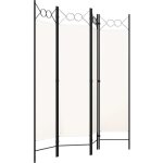 Style Élégance chic - cloison de séparation - paravent séparation de pièces 4 panneaux blanc 160x180 ... Style Élégance chic - cloison de séparation - paravent séparation de pièces 4 panneaux blanc 160x180 ...