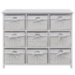 Style intemporel - vaisselier buffet de rangement - blanc - armoire de rangement blanc @5692496