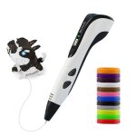 Stylo 3d professionnel avec 12 couleurs de filament pla 1. 75mm avec livre de dessin 3d et prot�ge doigts ...